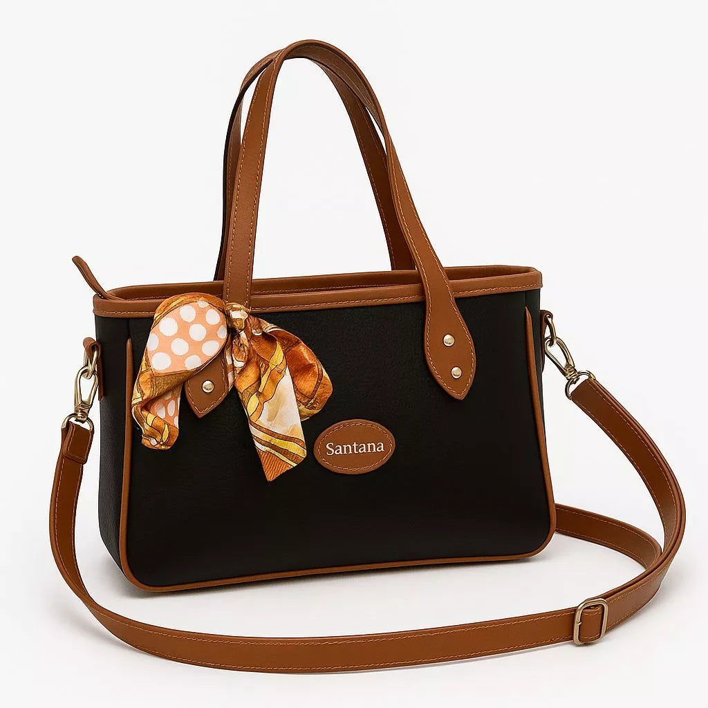 Bolsa Feminina Tote Média Luxury com Acessório