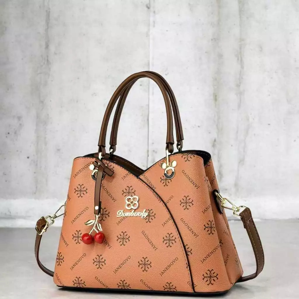 Bolsa Feminina Tiracolo Média em Couro Estampada