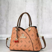 Bolsa Feminina Tiracolo Média em Couro Estampada