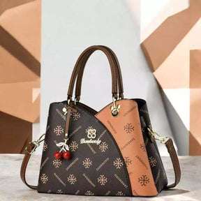 Bolsa Feminina Tiracolo Média em Couro Estampada