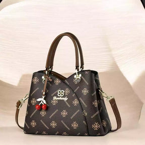 Bolsa Feminina Tiracolo Média em Couro Estampada