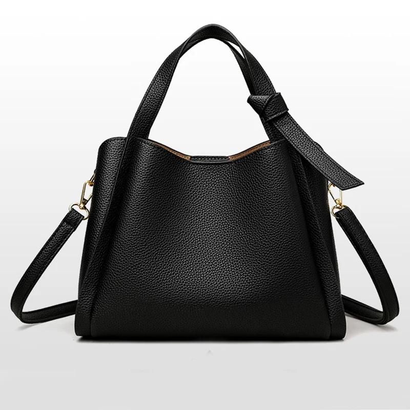 Bolsa Feminina Tote Média Minimalista em Couro