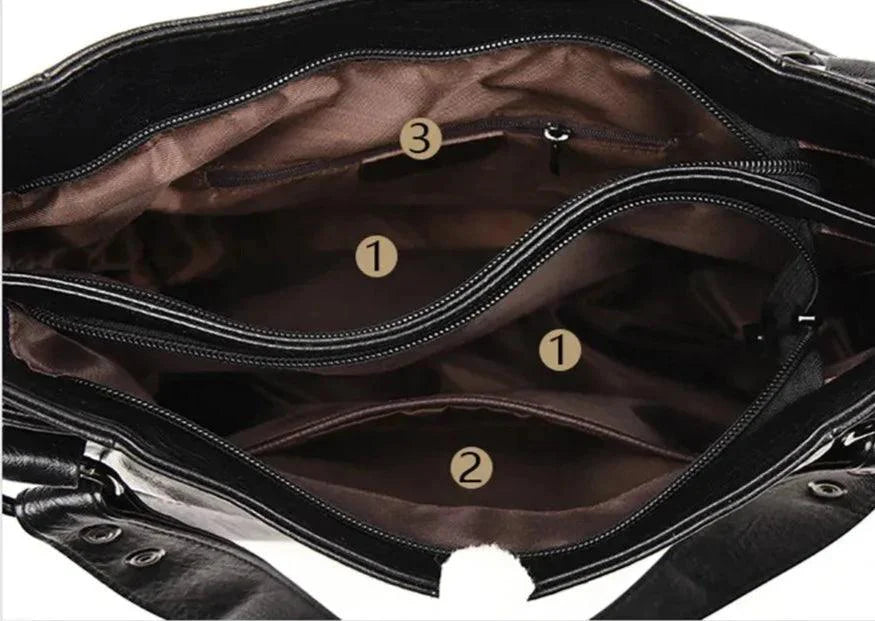 Bolsa Feminina Hobo Grande Em Couro Soft