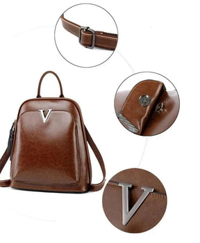 Mochila Feminina Vittoria em Couro Legítimo