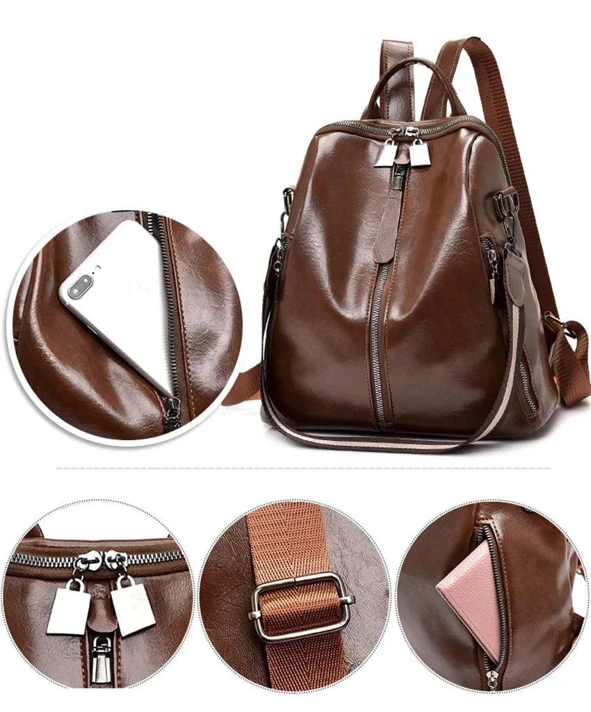 Mochila Feminina Firenze em Couro Legítimo