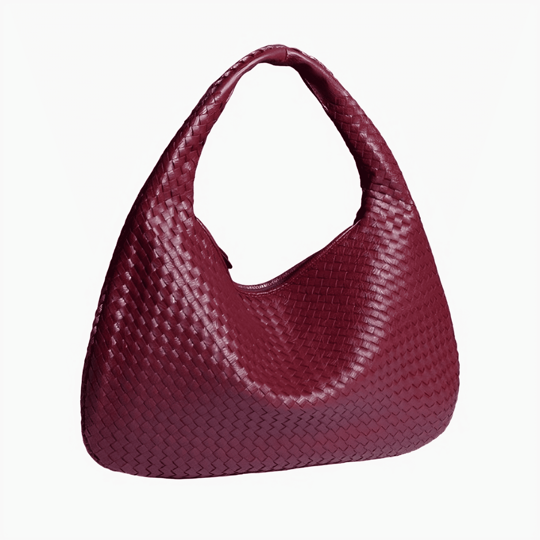 Bolsa Feminina Hobo Grande em Couro Trançada Tessália