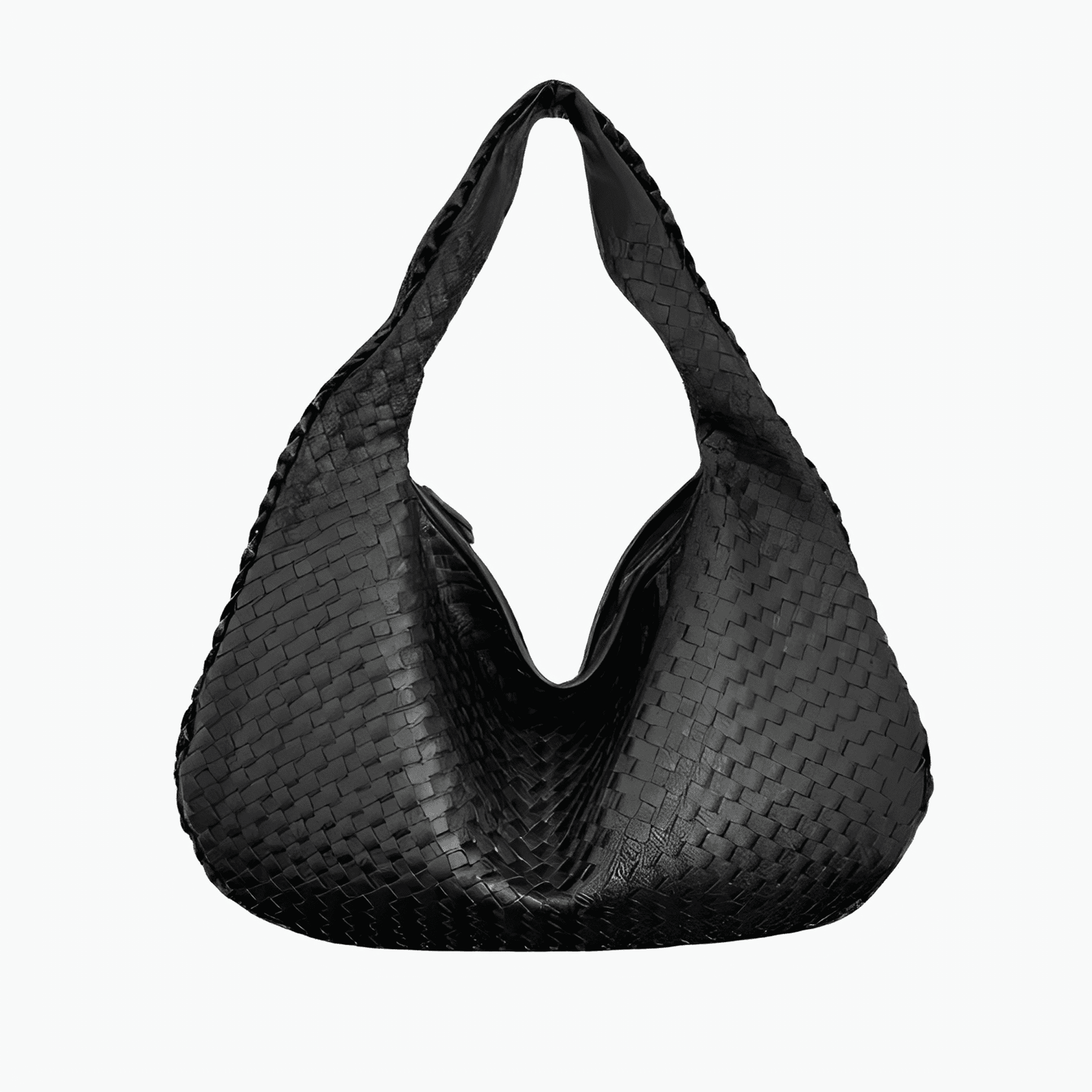 Bolsa Feminina Hobo Grande em Couro Trançada Tessália