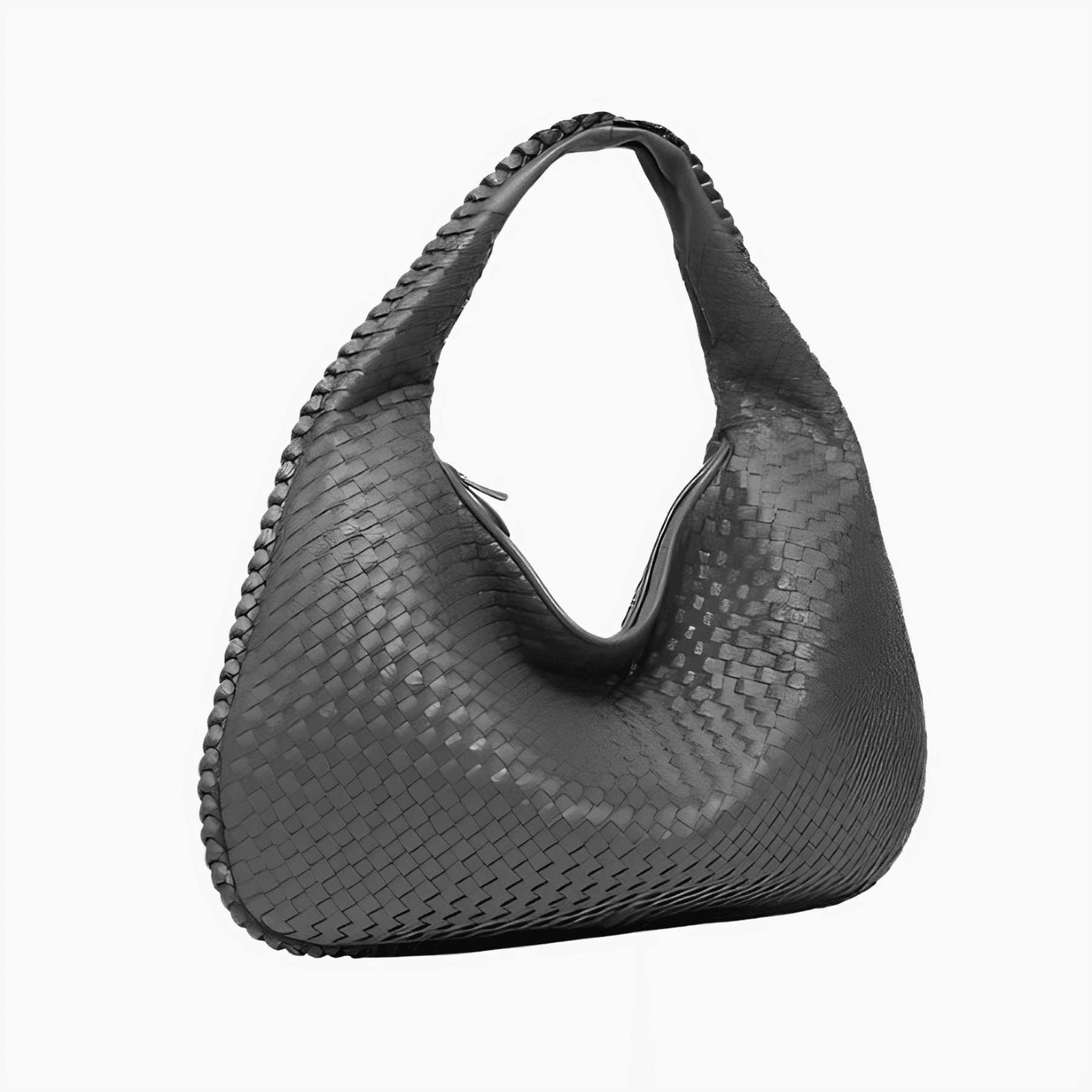 Bolsa Feminina Hobo Grande em Couro Trançada Tessália