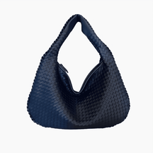 Bolsa Feminina Hobo Grande em Couro Trançada Tessália