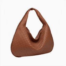 Bolsa Feminina Hobo Grande em Couro Trançada Tessália